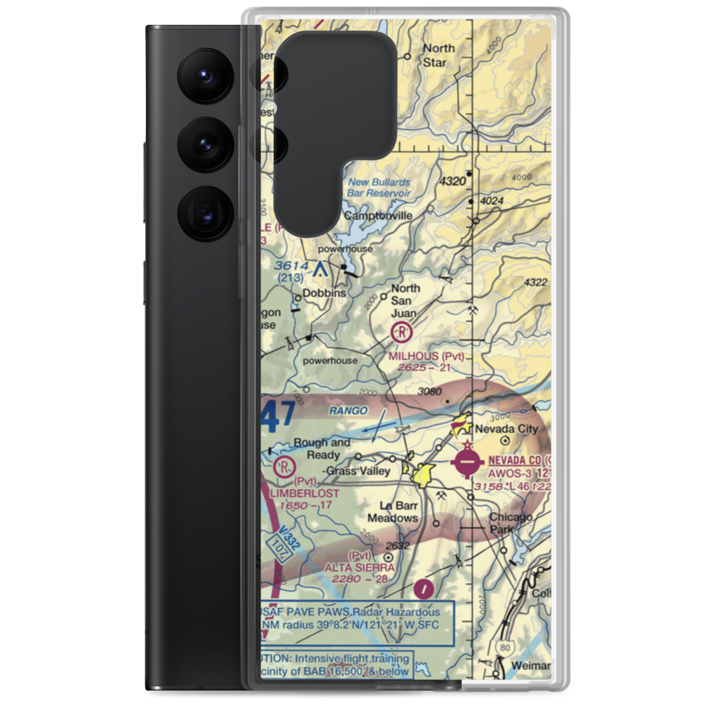 Milhous Ranch Airport (79CL) VFR Sectional Samsung Case Samsung Galaxy S22 Ultra model shown