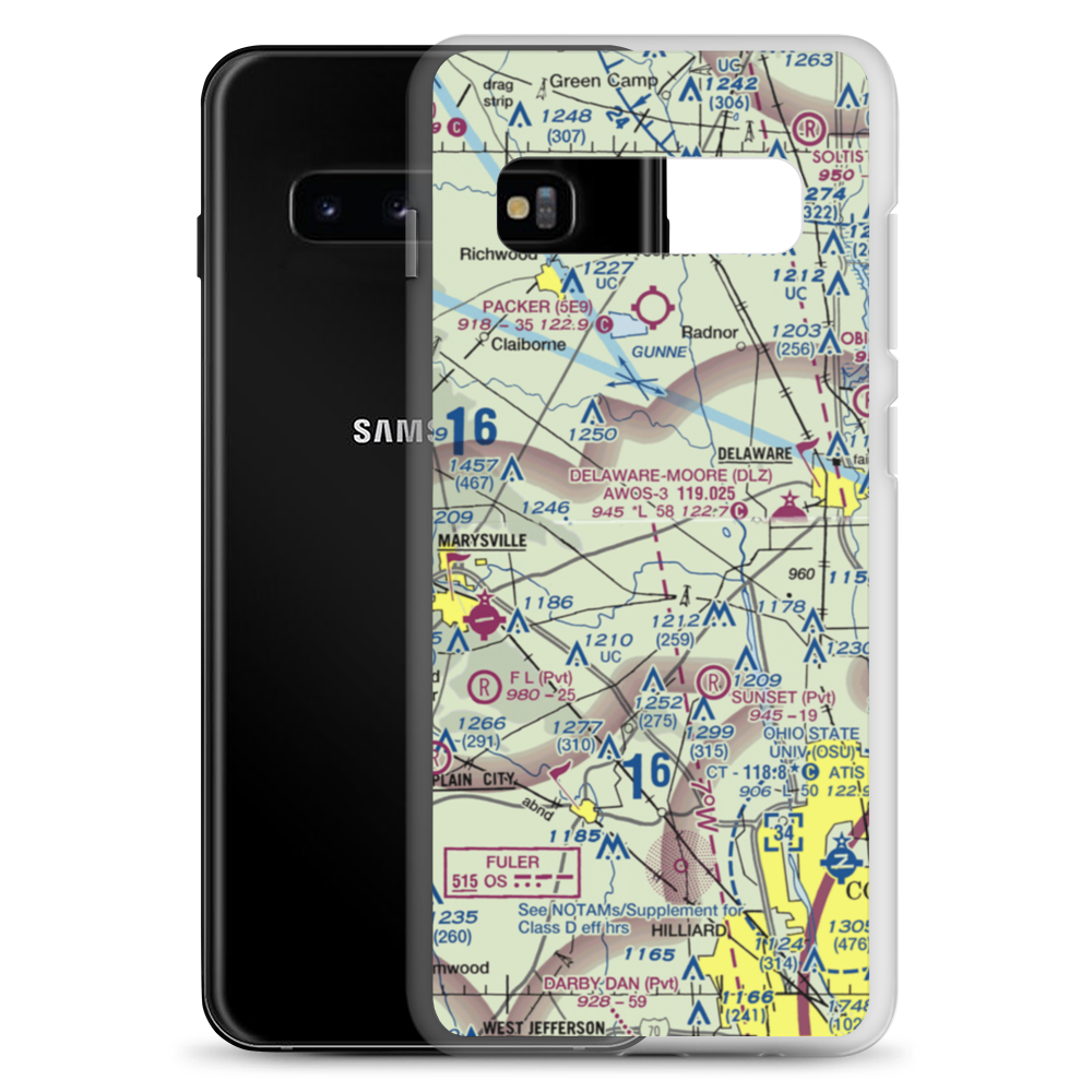Mill Creek Airport (OI85) VFR Sectional Samsung Case Samsung Galaxy S10+ model shown