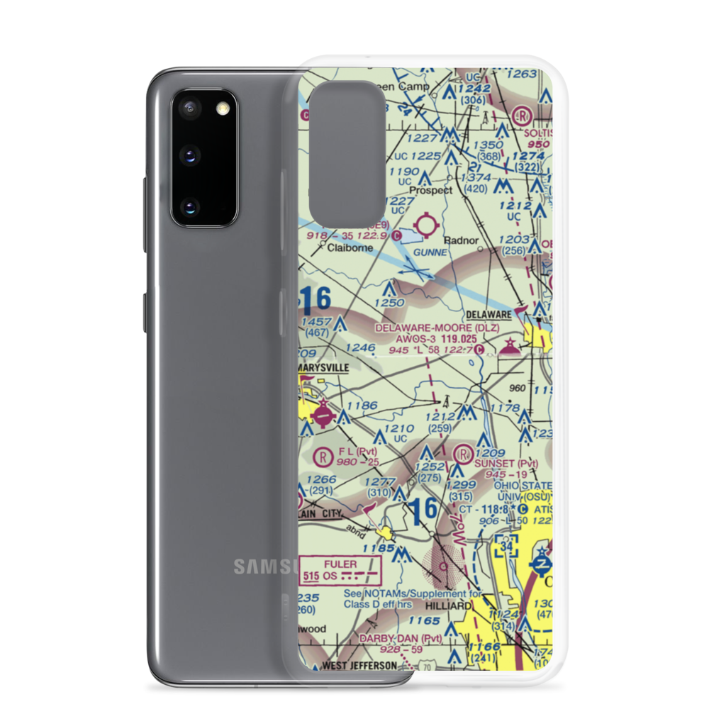 Mill Creek Airport (OI85) VFR Sectional Samsung Case Samsung Galaxy S20 model shown