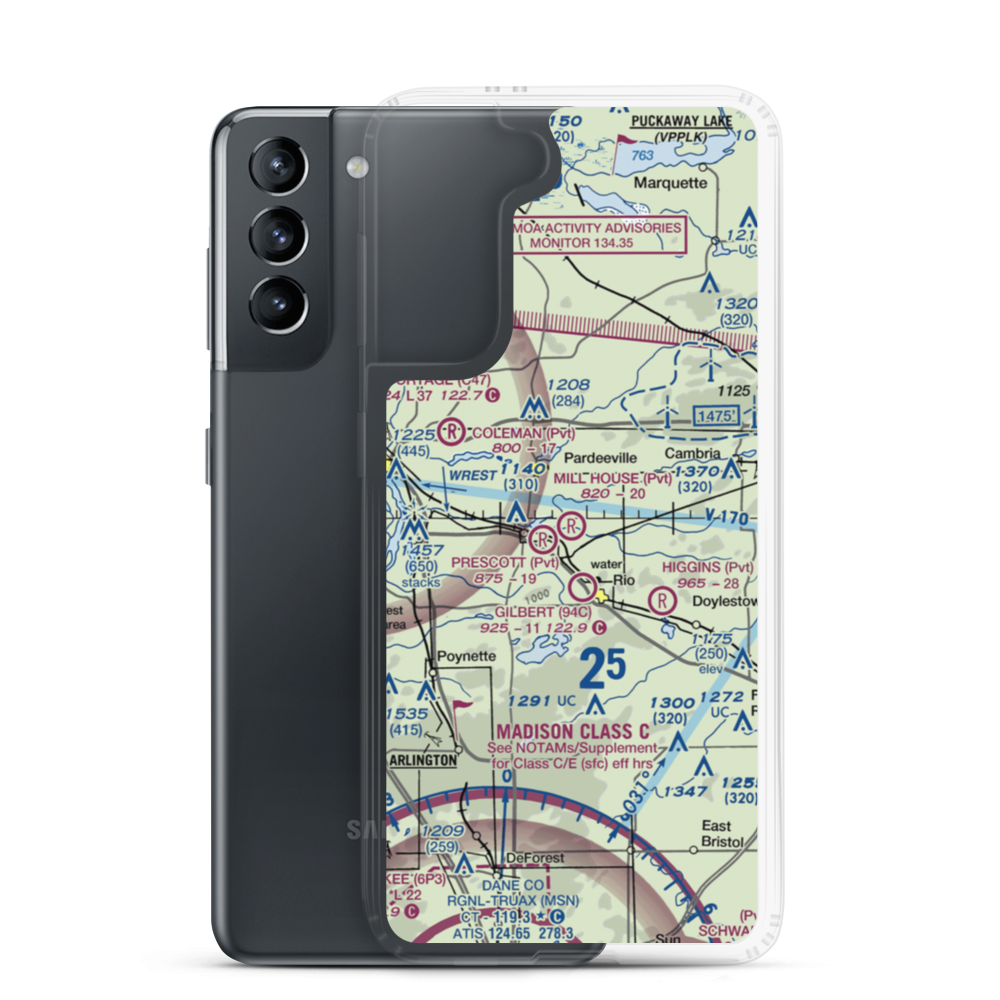 Mill House Field (WS15) VFR Sectional Samsung Case Samsung Galaxy S21 model shown
