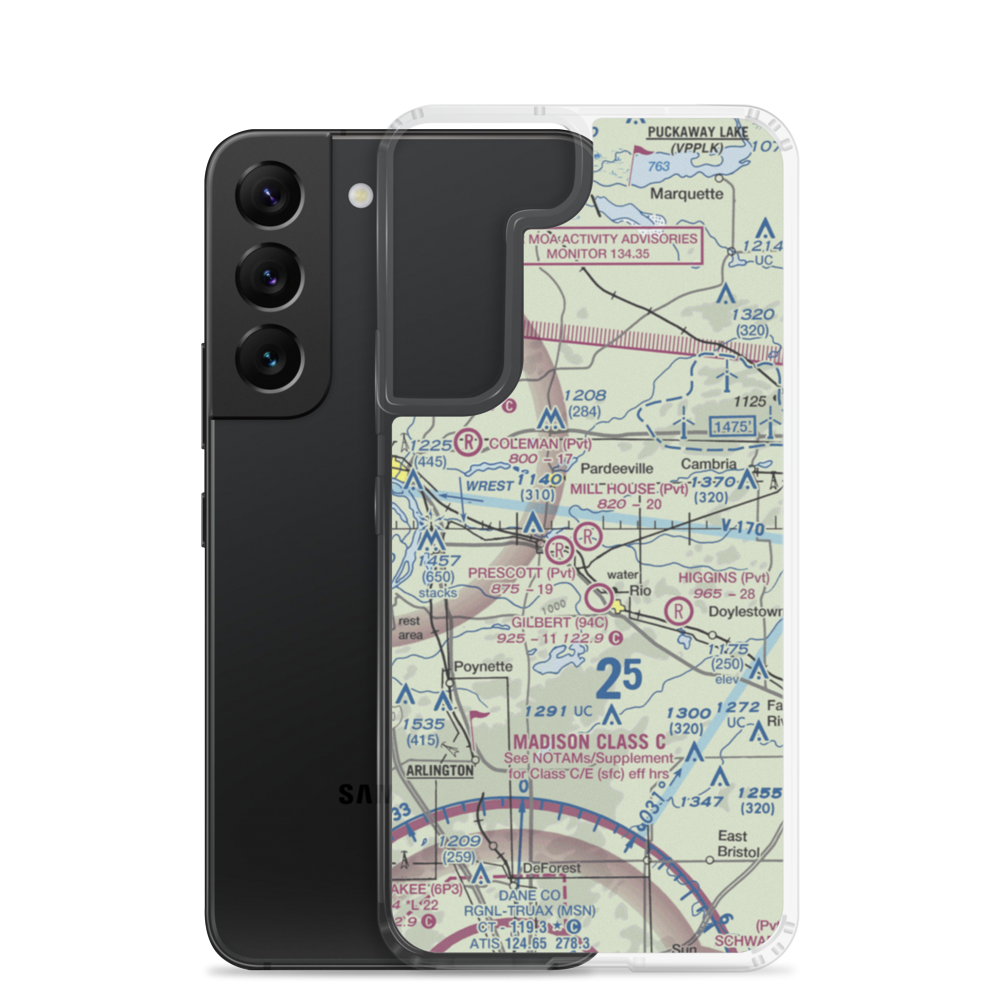 Mill House Field (WS15) VFR Sectional Samsung Case Samsung Galaxy S22 model shown