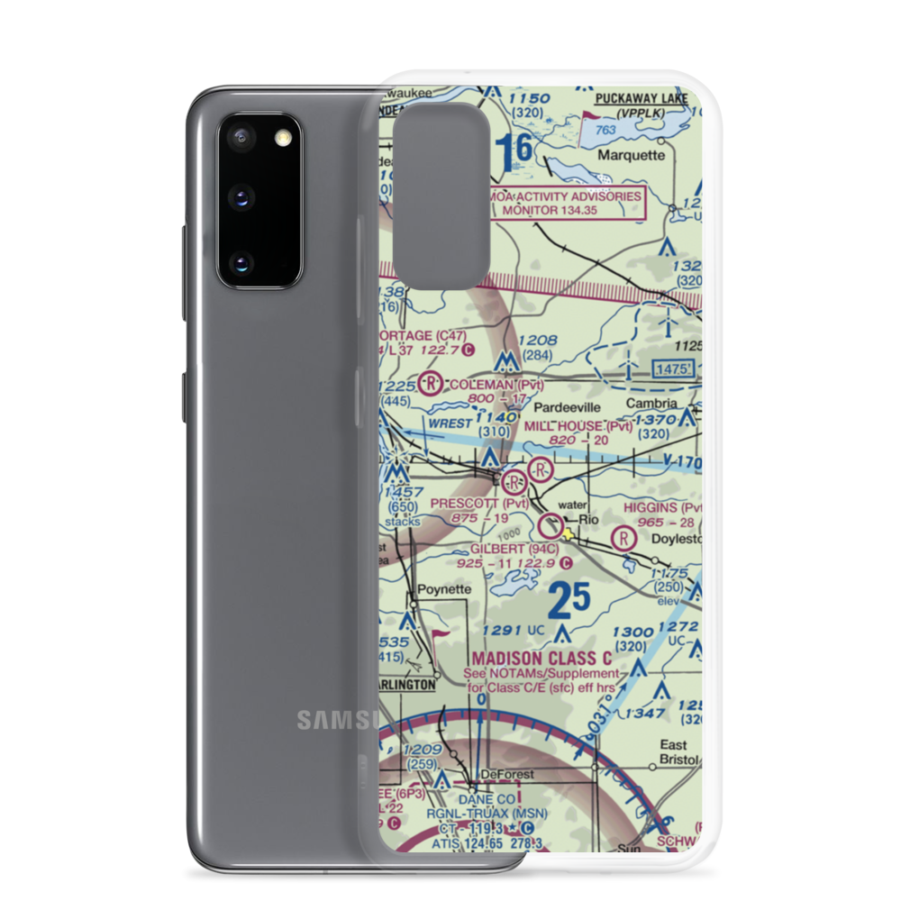 Mill House Field (WS15) VFR Sectional Samsung Case Samsung Galaxy S20 model shown