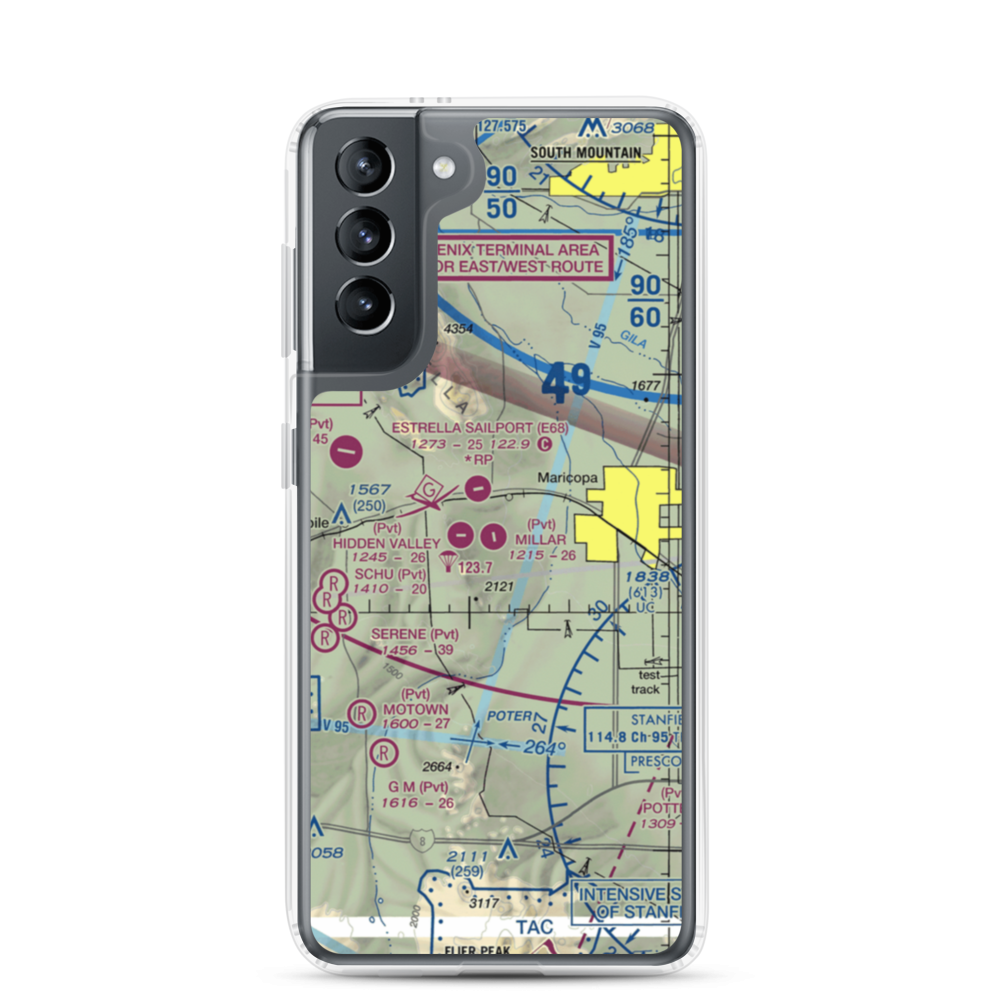 Millar Airport (2AZ4) VFR Sectional Samsung Case Samsung Galaxy S21 model shown