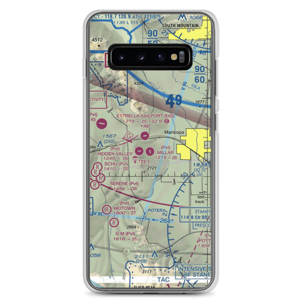 Millar Airport (2AZ4) VFR Sectional Samsung Case Samsung Galaxy S10+ model shown