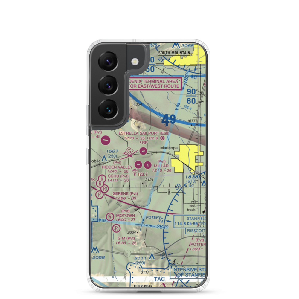 Millar Airport (2AZ4) VFR Sectional Samsung Case Samsung Galaxy S22 model shown