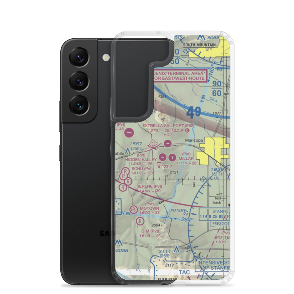 Millar Airport (2AZ4) VFR Sectional Samsung Case Samsung Galaxy S22 model shown