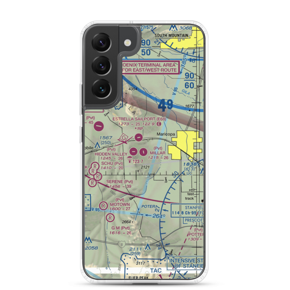 Millar Airport (2AZ4) VFR Sectional Samsung Case Samsung Galaxy S22 Plus model shown