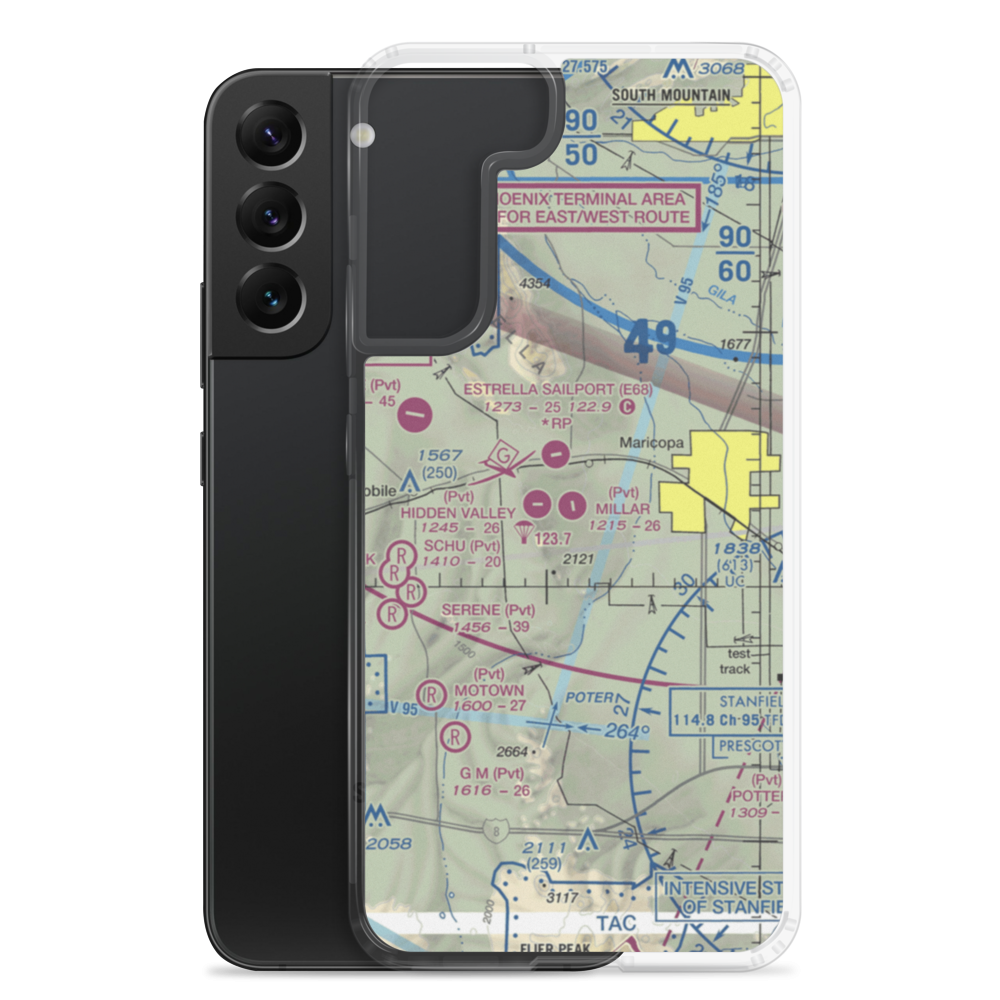 Millar Airport (2AZ4) VFR Sectional Samsung Case Samsung Galaxy S22 Plus model shown