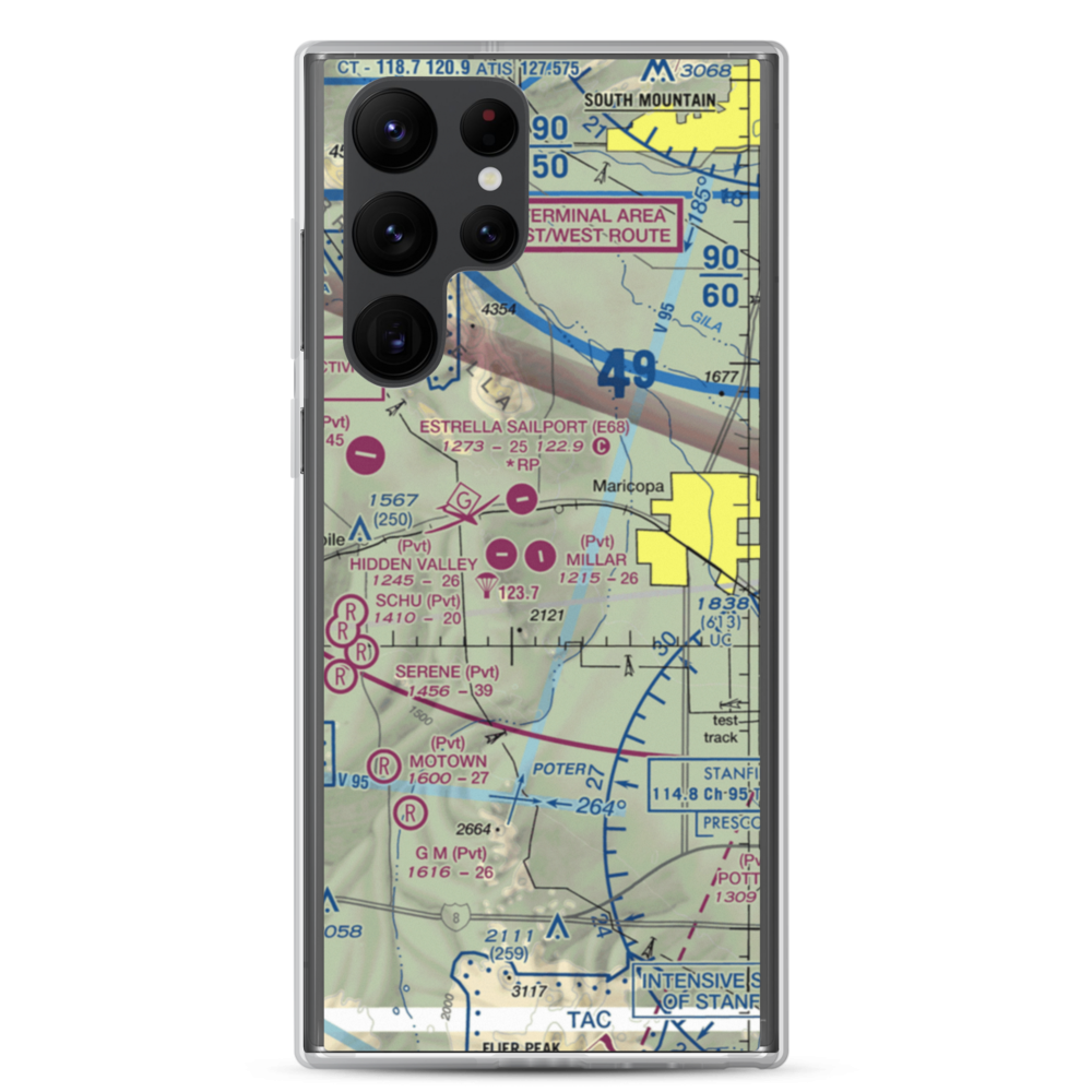 Millar Airport (2AZ4) VFR Sectional Samsung Case Samsung Galaxy S22 Ultra model shown