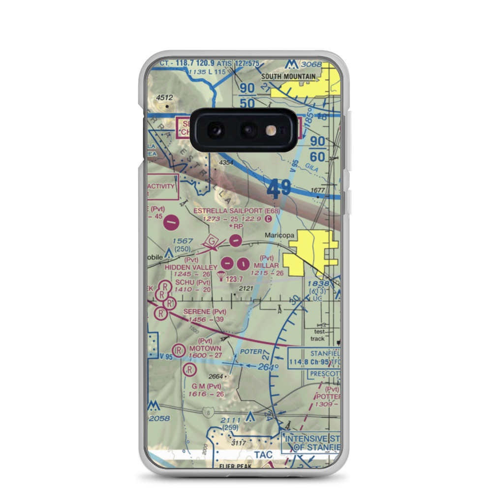 Millar Airport (2AZ4) VFR Sectional Samsung Case Samsung Galaxy S10e model shown