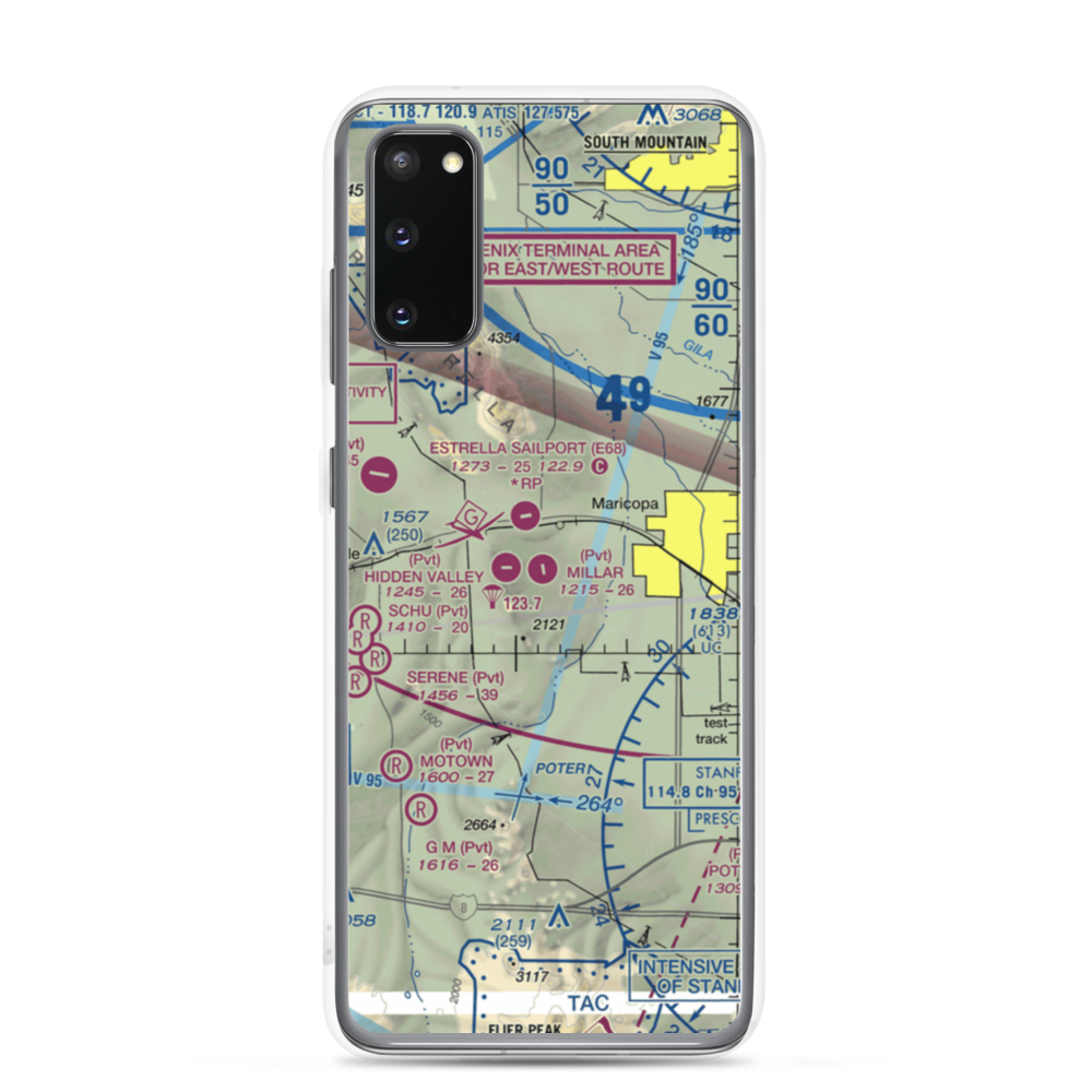 Millar Airport (2AZ4) VFR Sectional Samsung Case Samsung Galaxy S20 model shown