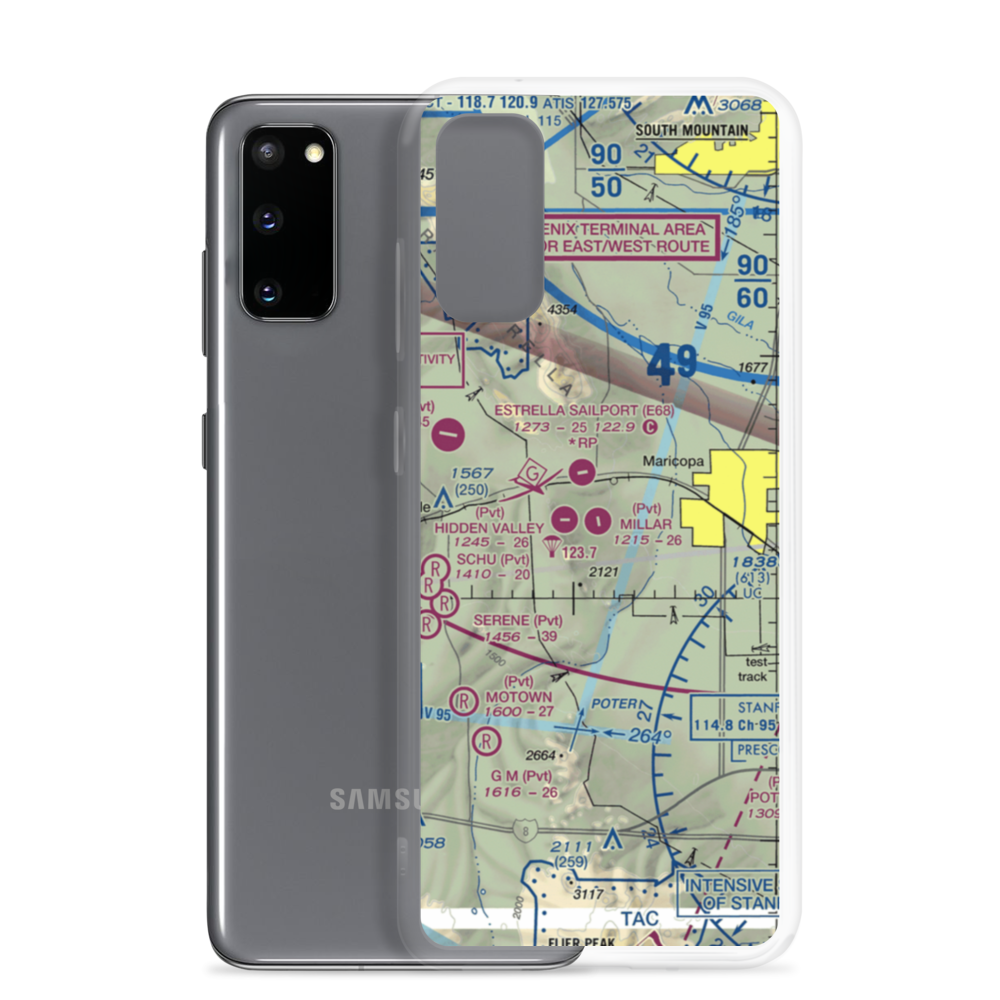Millar Airport (2AZ4) VFR Sectional Samsung Case Samsung Galaxy S20 model shown