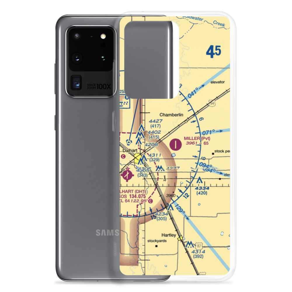 Miller Airfield (25TS) VFR Sectional Samsung Case Samsung Galaxy S20 Ultra model shown