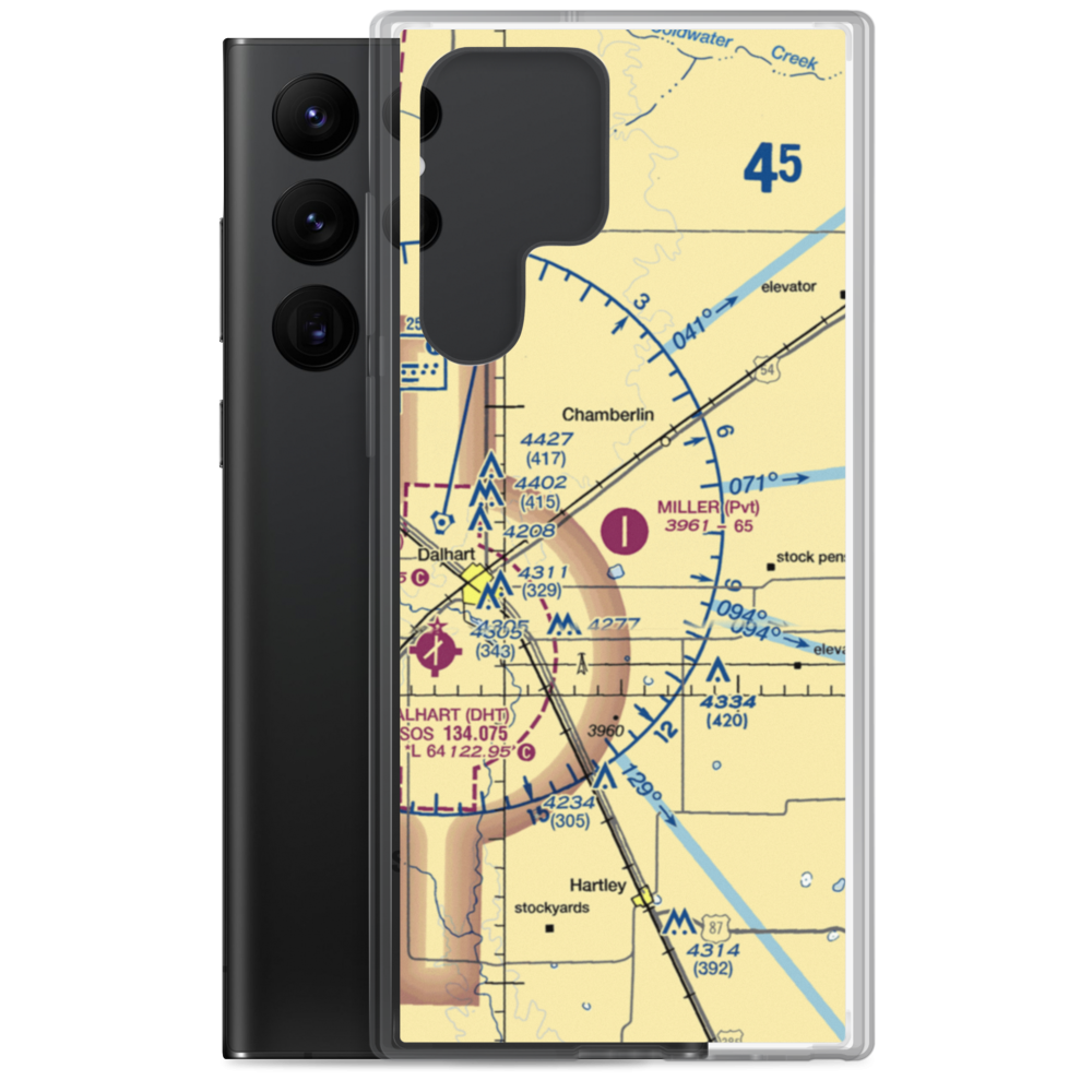 Miller Airfield (25TS) VFR Sectional Samsung Case Samsung Galaxy S22 Ultra model shown