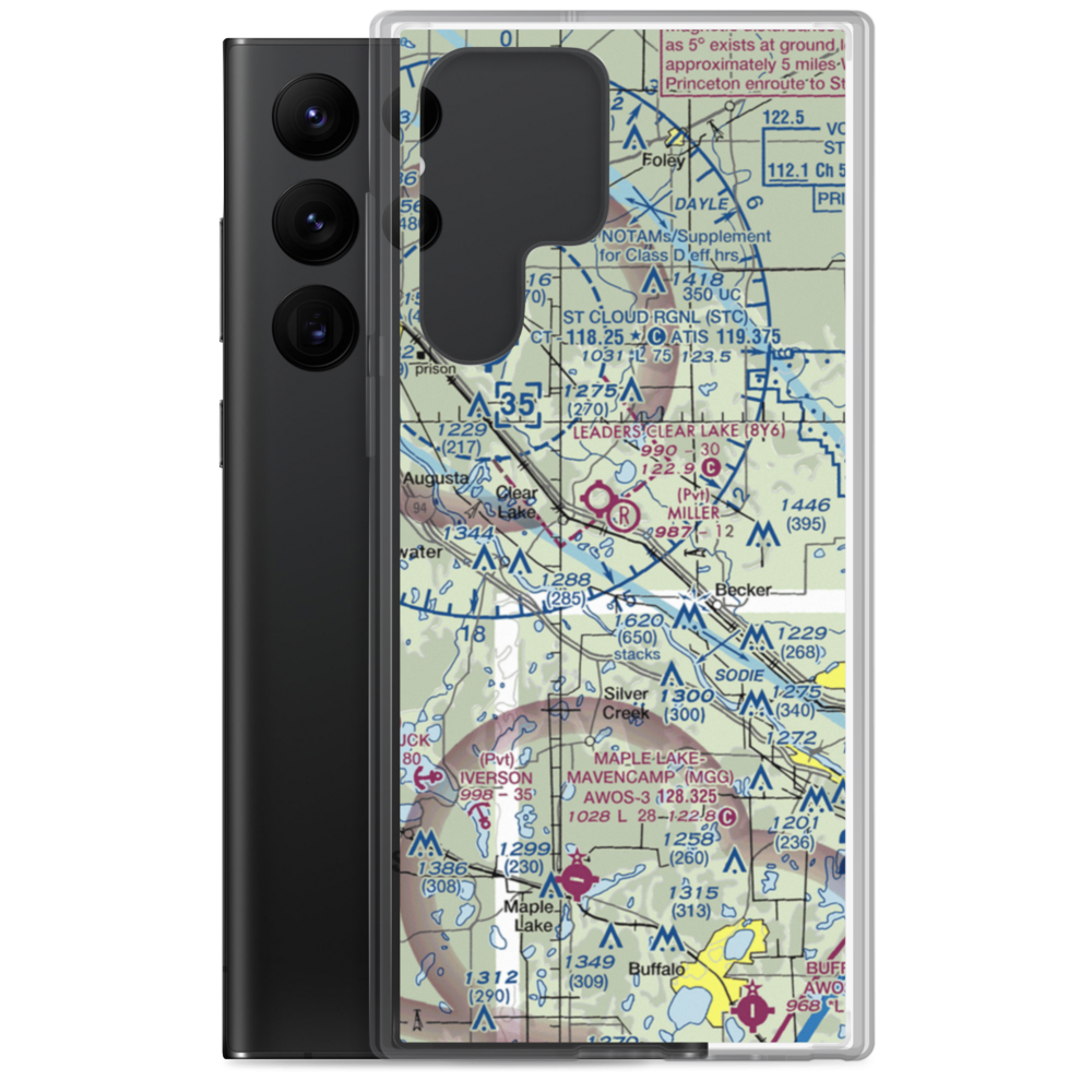 Miller Airport (2MY4) VFR Sectional Samsung Case Samsung Galaxy S22 Ultra model shown