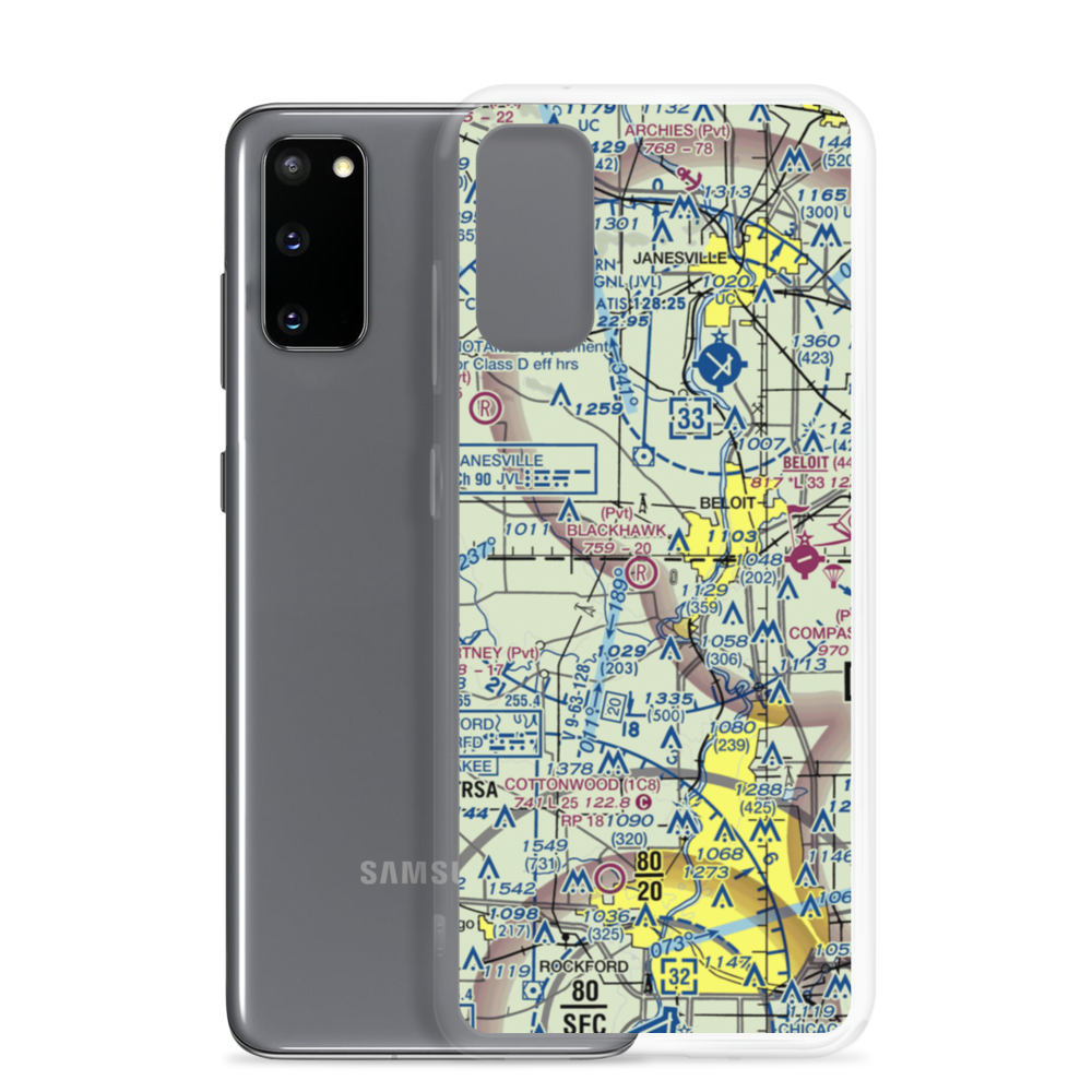 Miller Airport (3LL0) VFR Sectional Samsung Case Samsung Galaxy S20 model shown