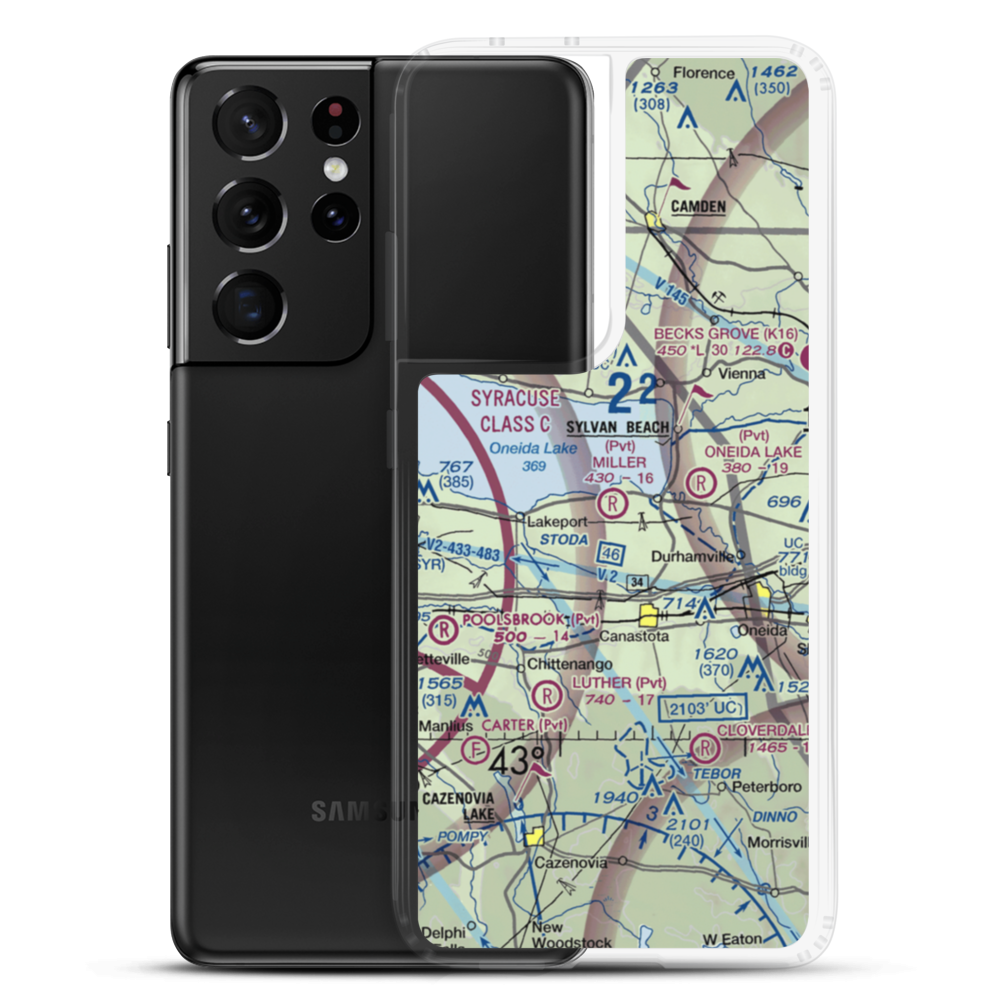 Miller Airport (3NY1) VFR Sectional Samsung Case Samsung Galaxy S21 Ultra model shown