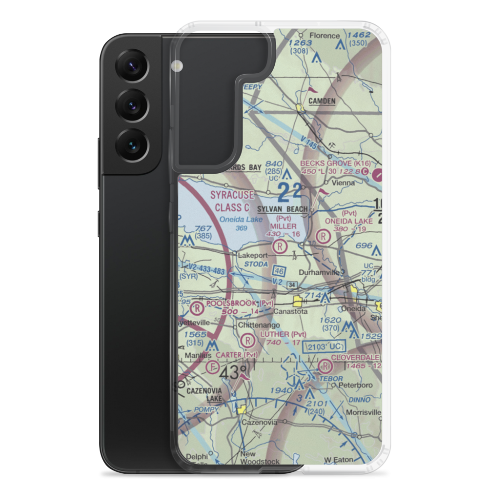Miller Airport (3NY1) VFR Sectional Samsung Case Samsung Galaxy S22 Plus model shown