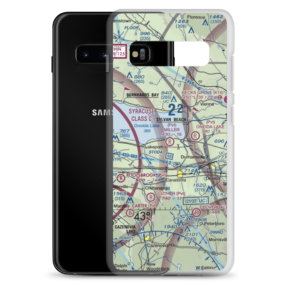 Miller Airport (3NY1) VFR Sectional Samsung Case Samsung Galaxy S10+ model shown