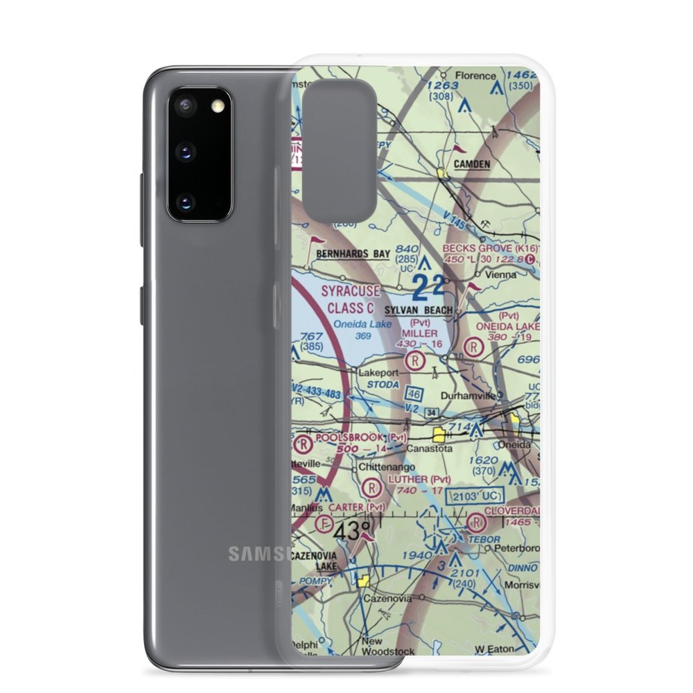Miller Airport (3NY1) VFR Sectional Samsung Case Samsung Galaxy S20 model shown
