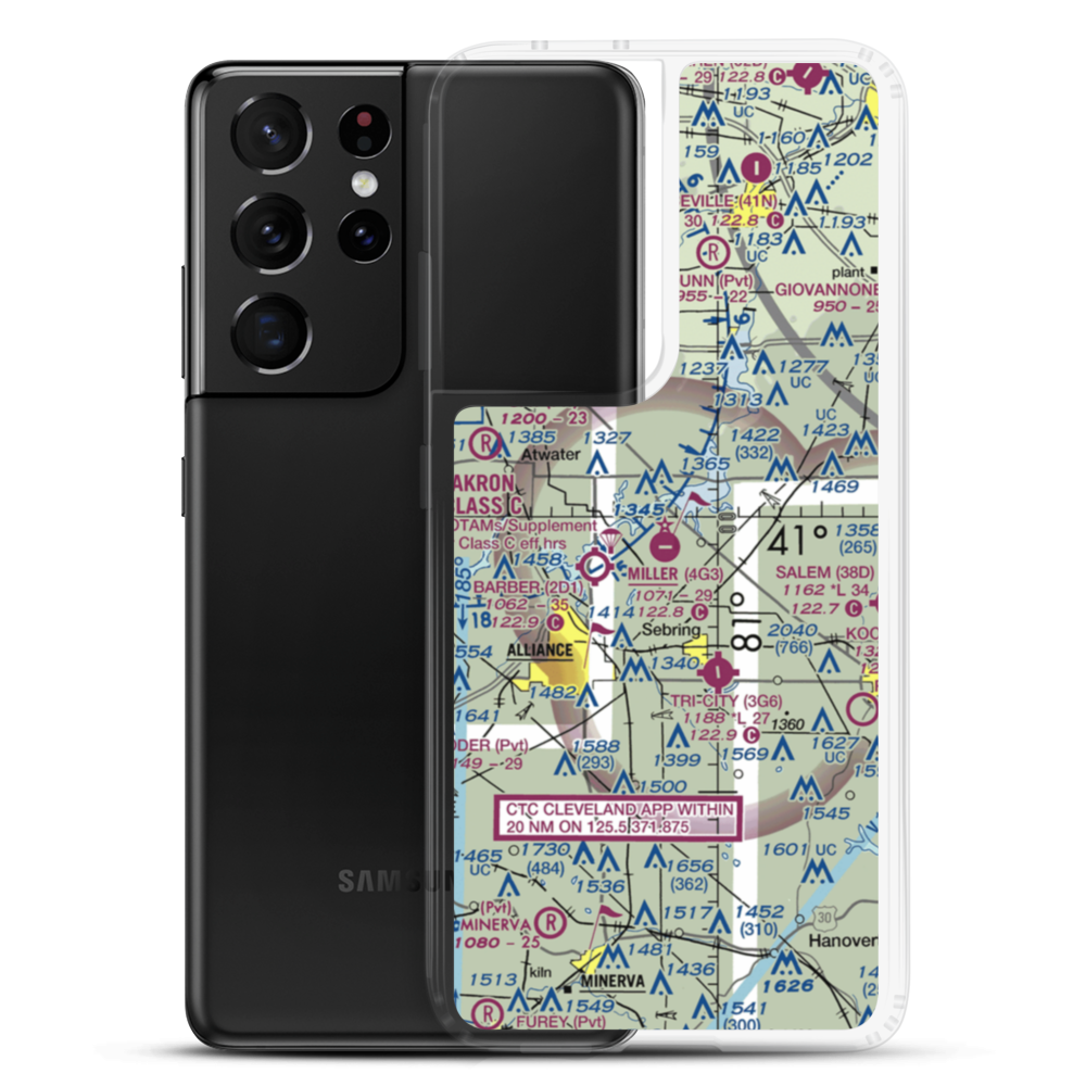 Miller Airport (4G3) VFR Sectional Samsung Case Samsung Galaxy S21 Ultra model shown