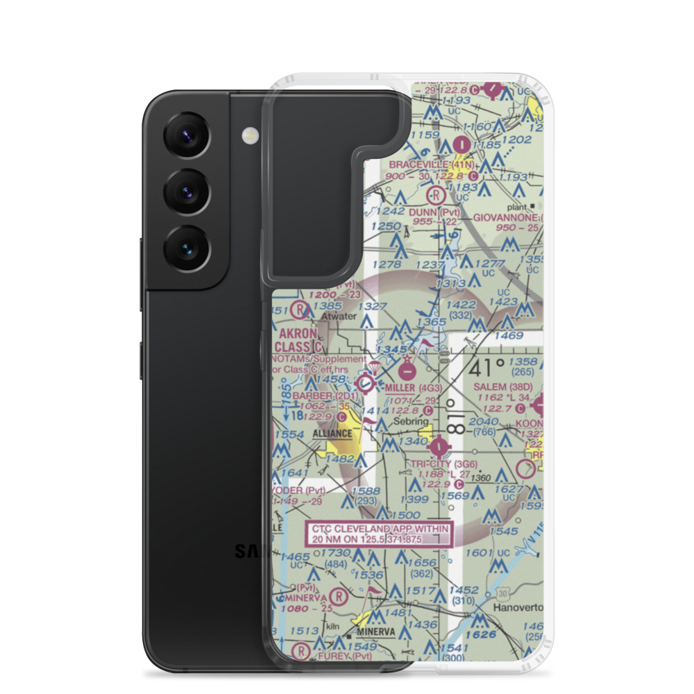 Miller Airport (4G3) VFR Sectional Samsung Case Samsung Galaxy S22 model shown