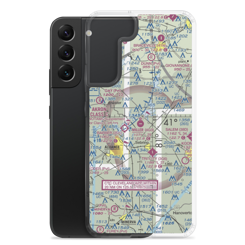 Miller Airport (4G3) VFR Sectional Samsung Case Samsung Galaxy S22 Plus model shown