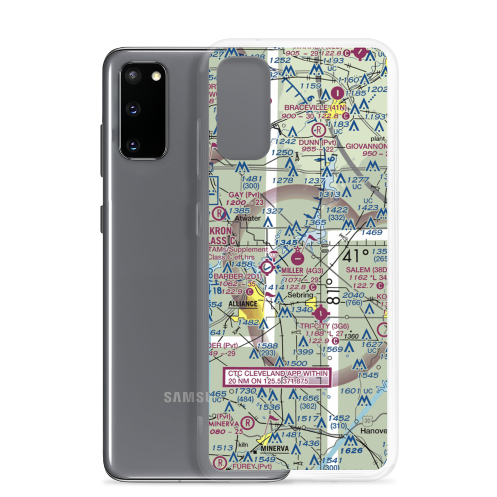 Miller Airport (4G3) VFR Sectional Samsung Case Samsung Galaxy S20 model shown