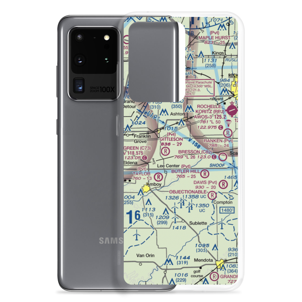 Miller Airport (79IL) VFR Sectional Samsung Case Samsung Galaxy S20 Ultra model shown