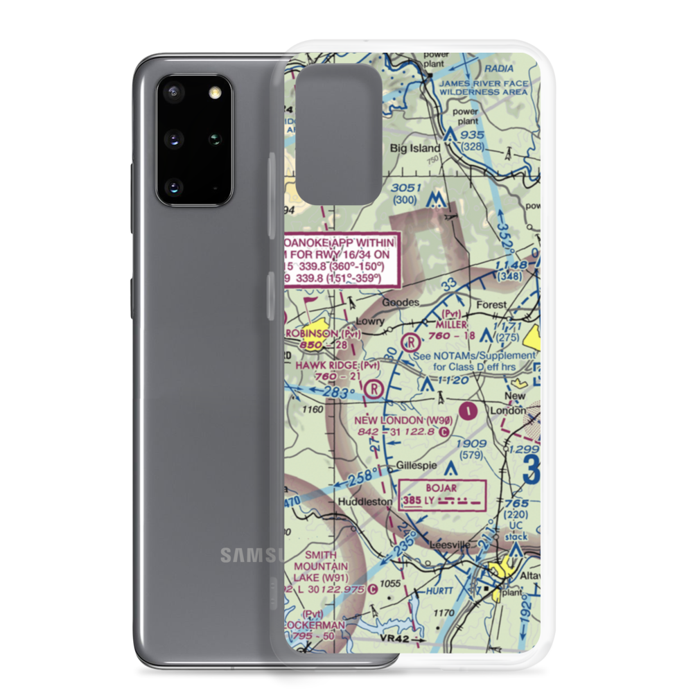 Miller Airport (91VA) VFR Sectional Samsung Case Samsung Galaxy S20 Plus model shown