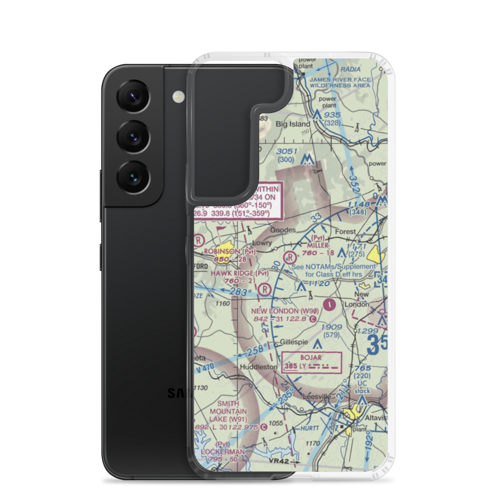 Miller Airport (91VA) VFR Sectional Samsung Case Samsung Galaxy S22 model shown