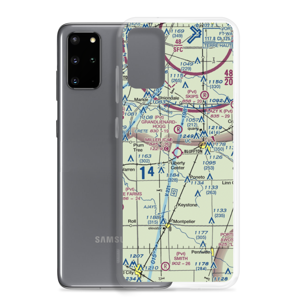 Miller Airport (C40) VFR Sectional Samsung Case Samsung Galaxy S20 Plus model shown