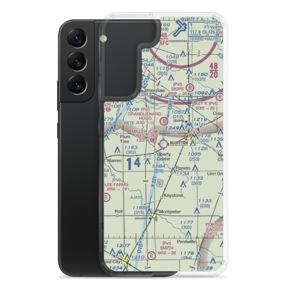 Miller Airport (C40) VFR Sectional Samsung Case Samsung Galaxy S22 Plus model shown