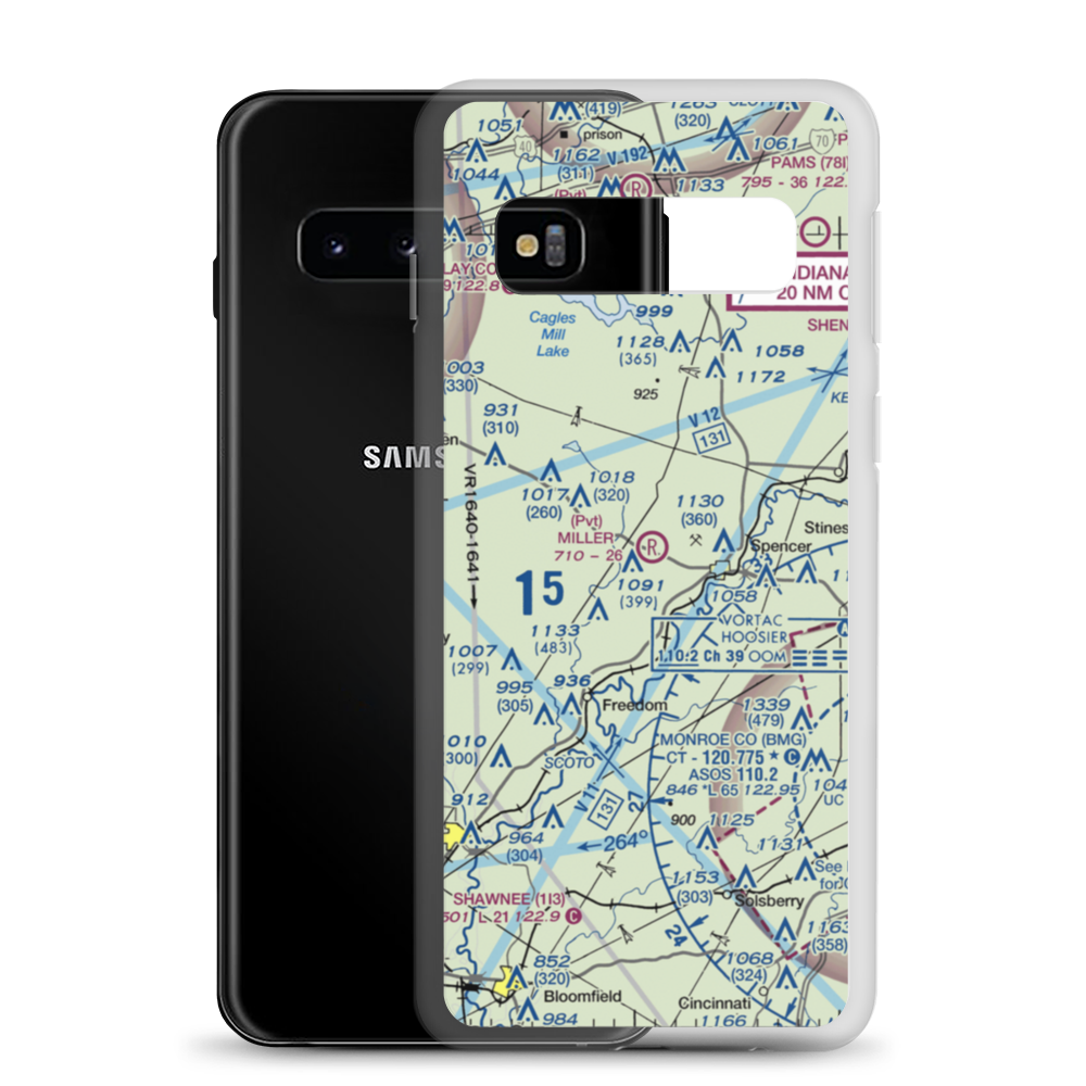 Miller Airport (IN53) VFR Sectional Samsung Case Samsung Galaxy S10 model shown
