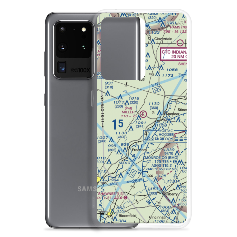 Miller Airport (IN53) VFR Sectional Samsung Case Samsung Galaxy S20 Ultra model shown