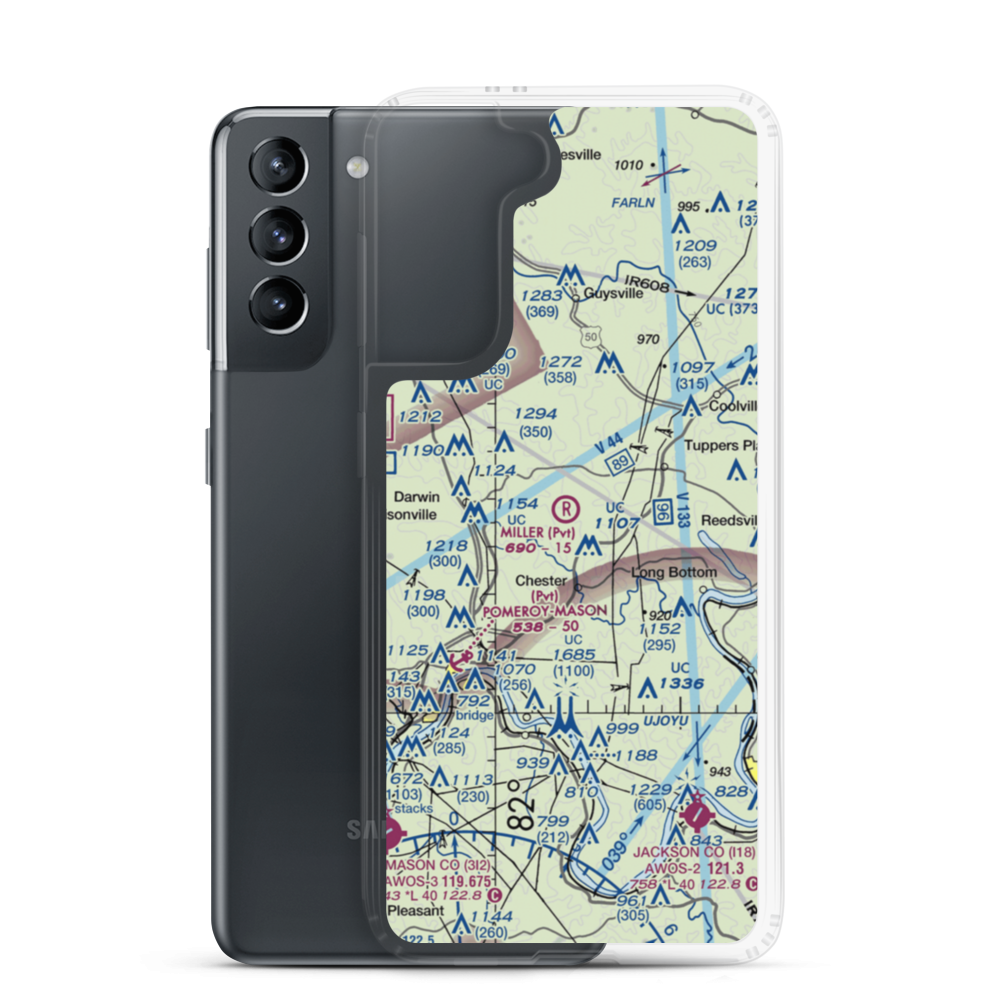 Miller Airport (OI59) VFR Sectional Samsung Case Samsung Galaxy S21 model shown