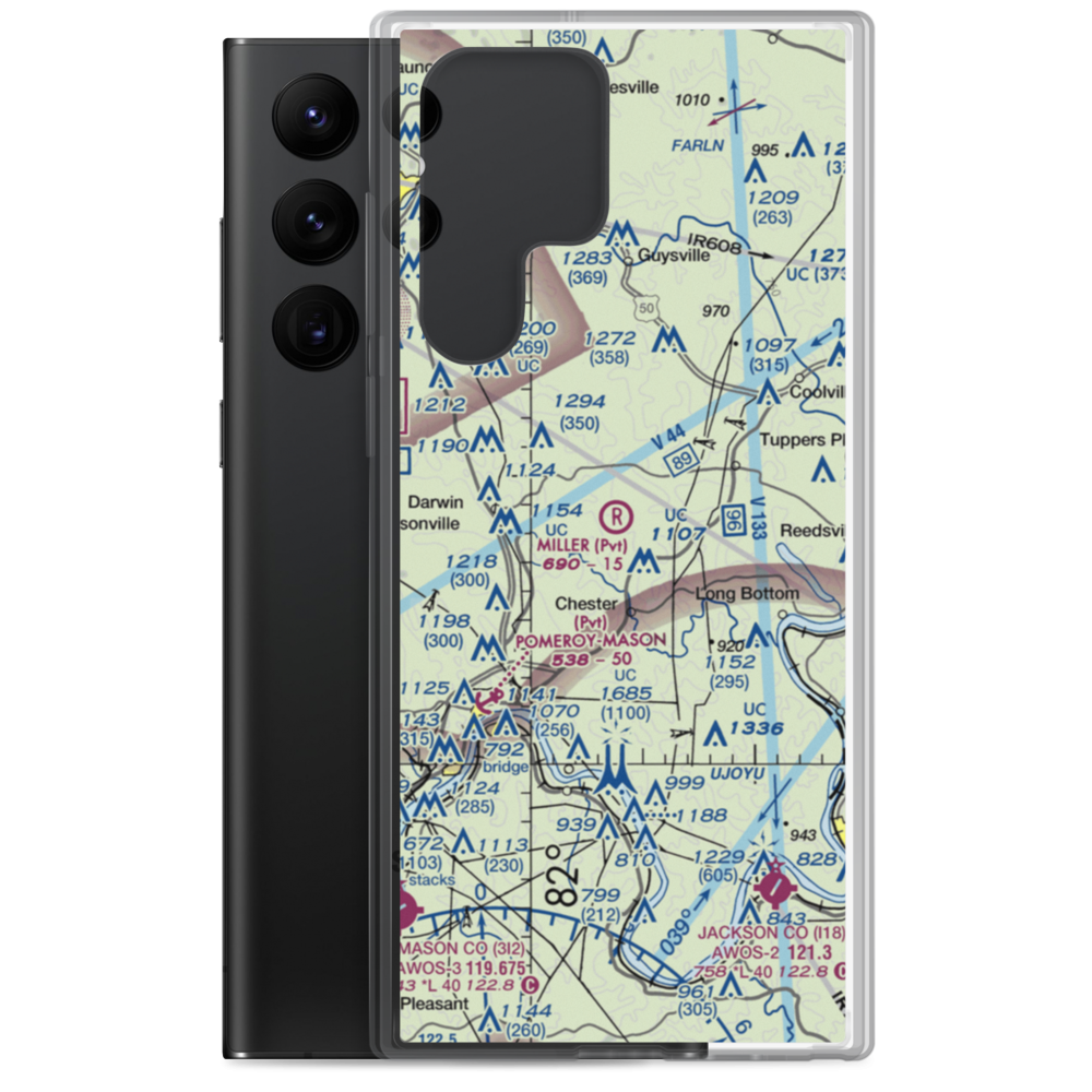 Miller Airport (OI59) VFR Sectional Samsung Case Samsung Galaxy S22 Ultra model shown