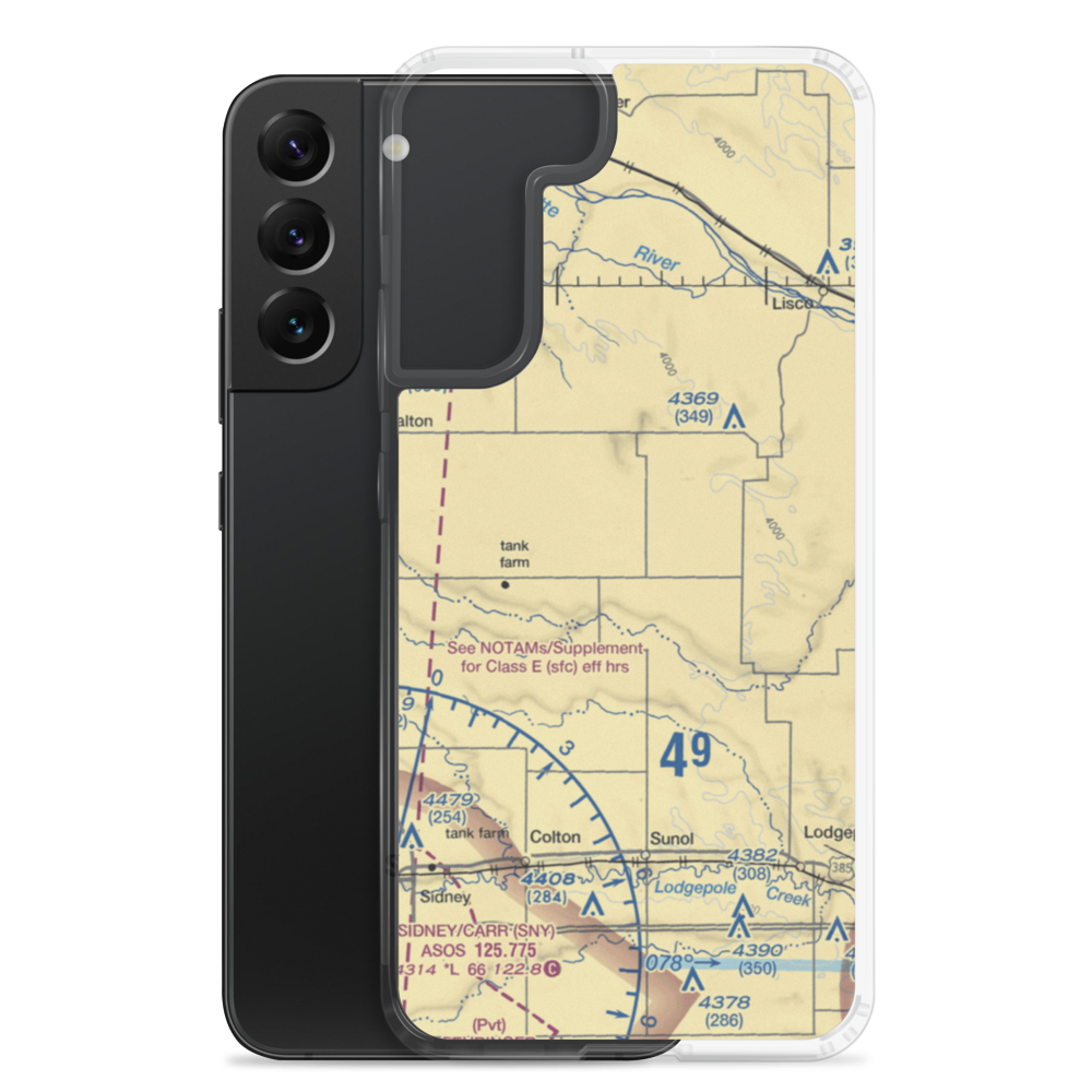 Miller Airstrip (1NE6) VFR Sectional Samsung Case Samsung Galaxy S22 Plus model shown