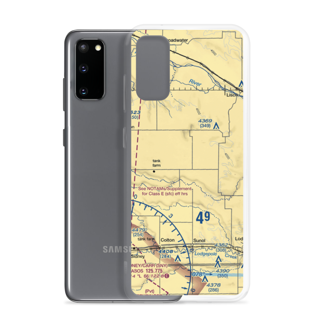 Miller Airstrip (1NE6) VFR Sectional Samsung Case Samsung Galaxy S20 model shown