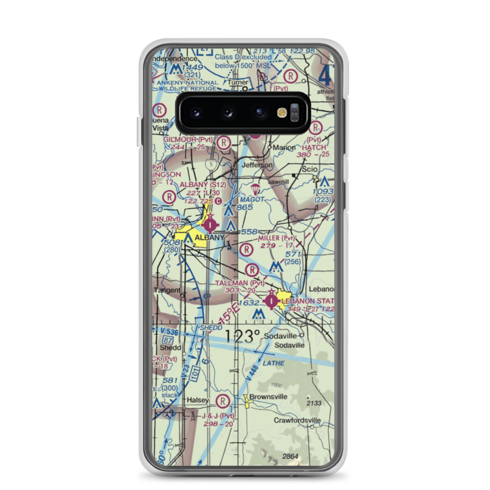Miller Airstrip (OR21) VFR Sectional Samsung Case Samsung Galaxy S10 model shown