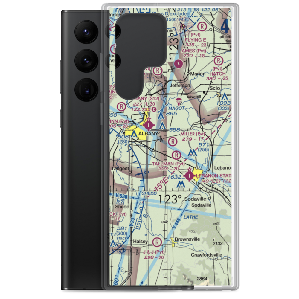 Miller Airstrip (OR21) VFR Sectional Samsung Case Samsung Galaxy S22 Ultra model shown