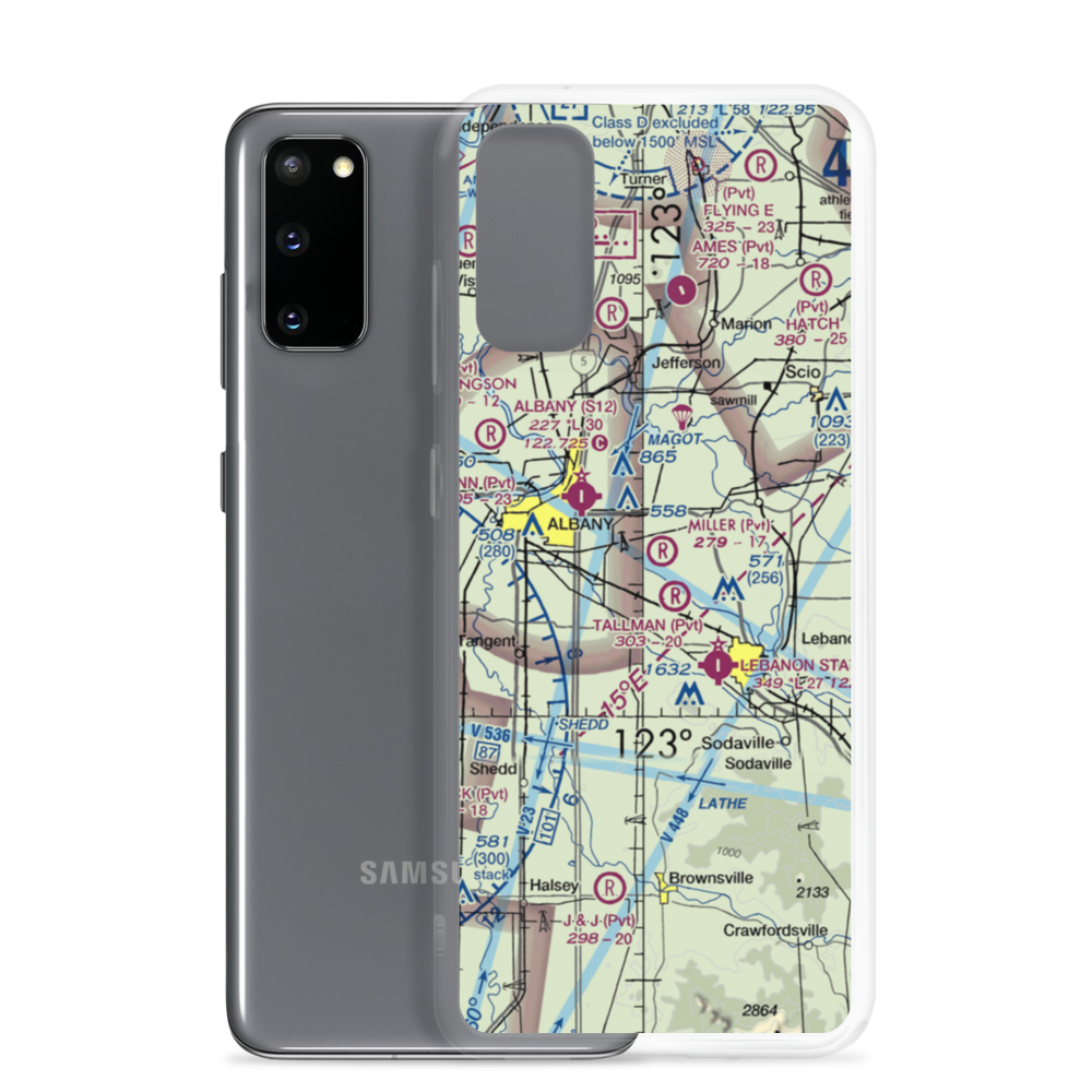 Miller Airstrip (OR21) VFR Sectional Samsung Case Samsung Galaxy S20 model shown