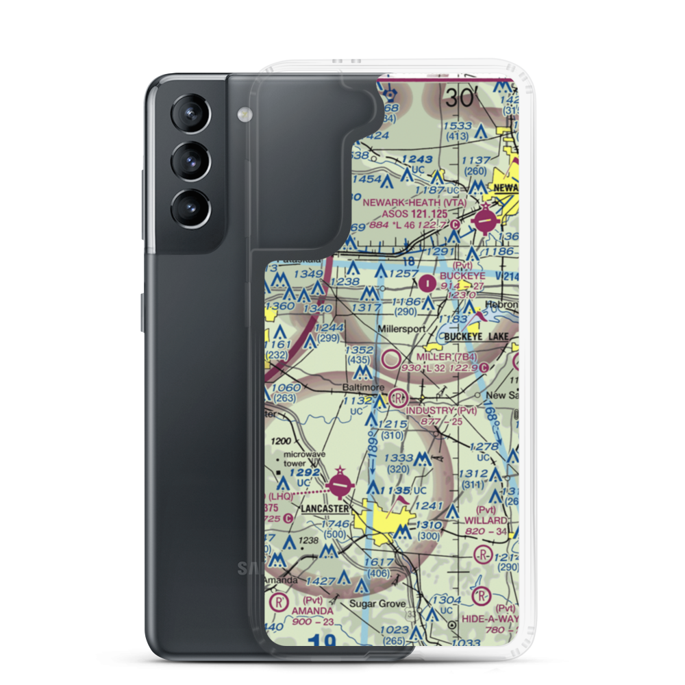 Miller Farm Landing Strip (7B4) VFR Sectional Samsung Case Samsung Galaxy S21 model shown