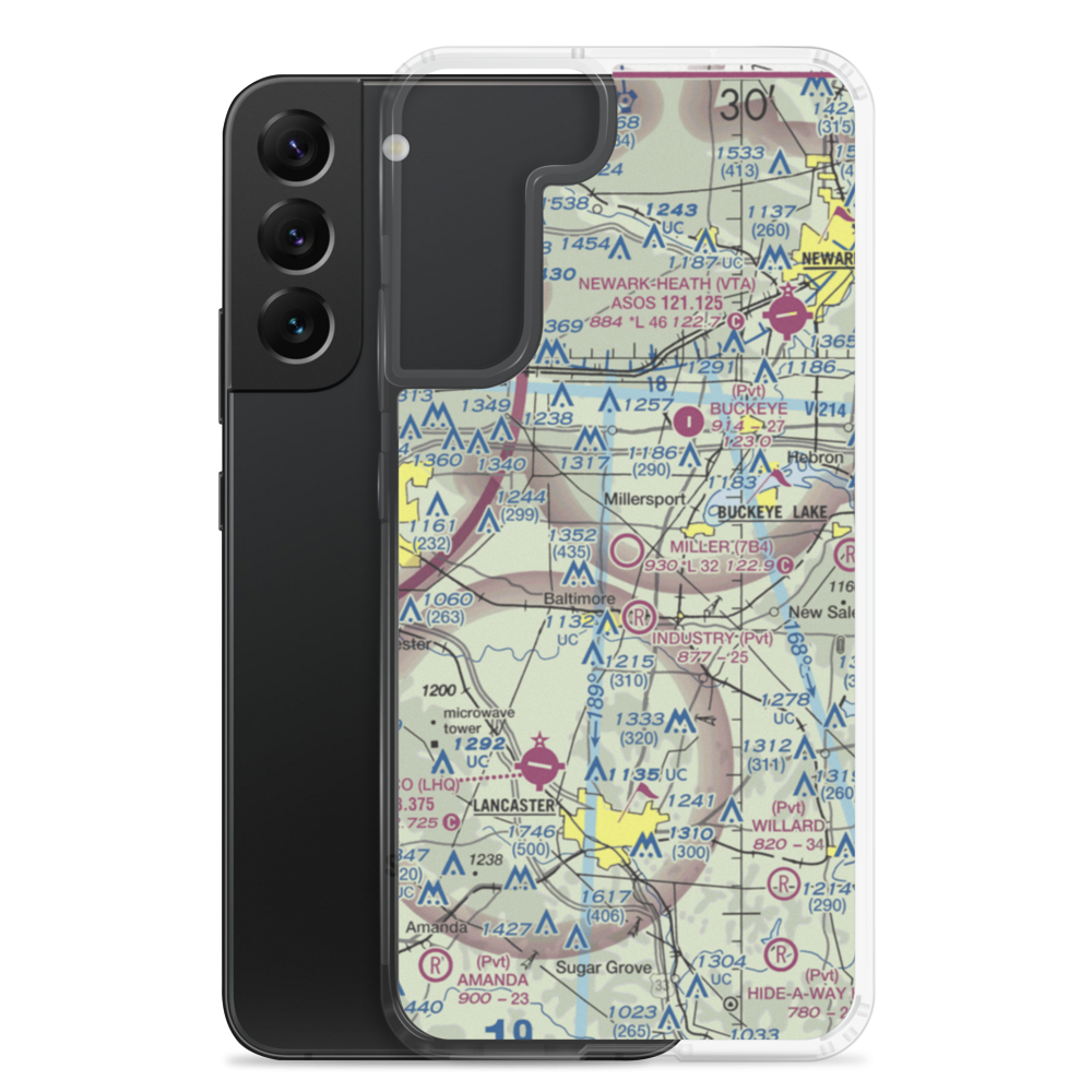 Miller Farm Landing Strip (7B4) VFR Sectional Samsung Case Samsung Galaxy S22 Plus model shown