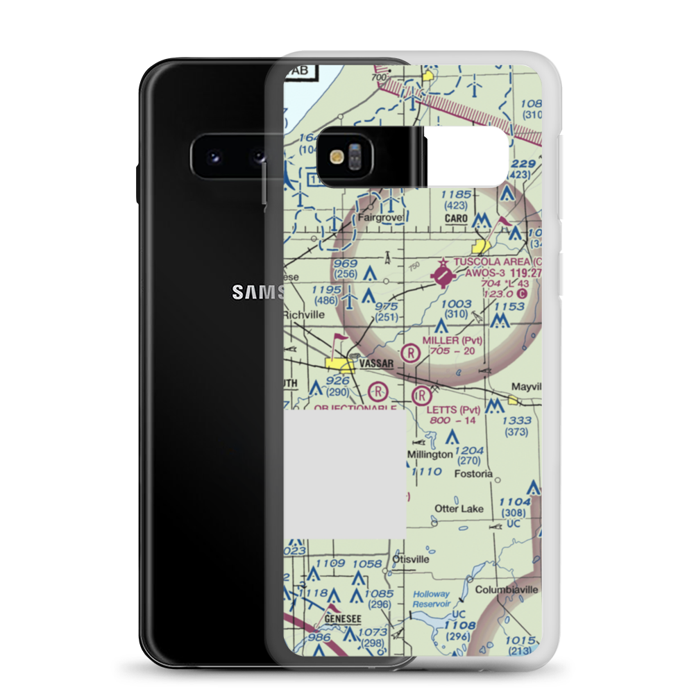 Miller Field (27MI) VFR Sectional Samsung Case Samsung Galaxy S10 model shown