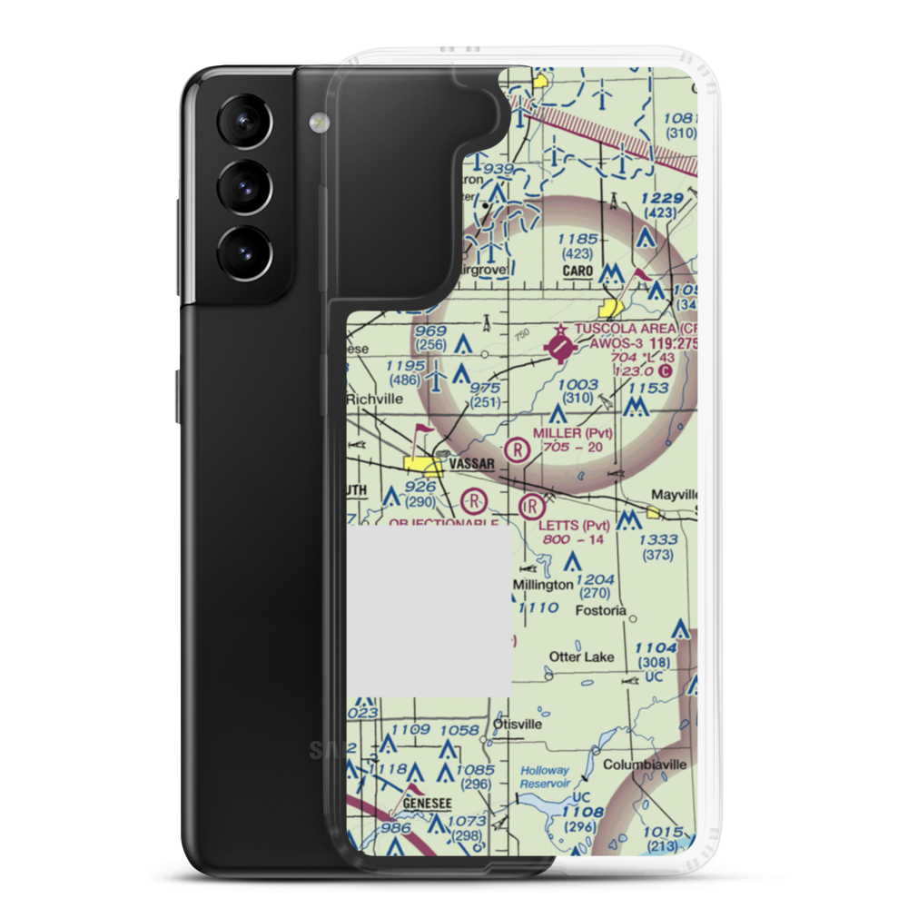 Miller Field (27MI) VFR Sectional Samsung Case Samsung Galaxy S21 Plus model shown