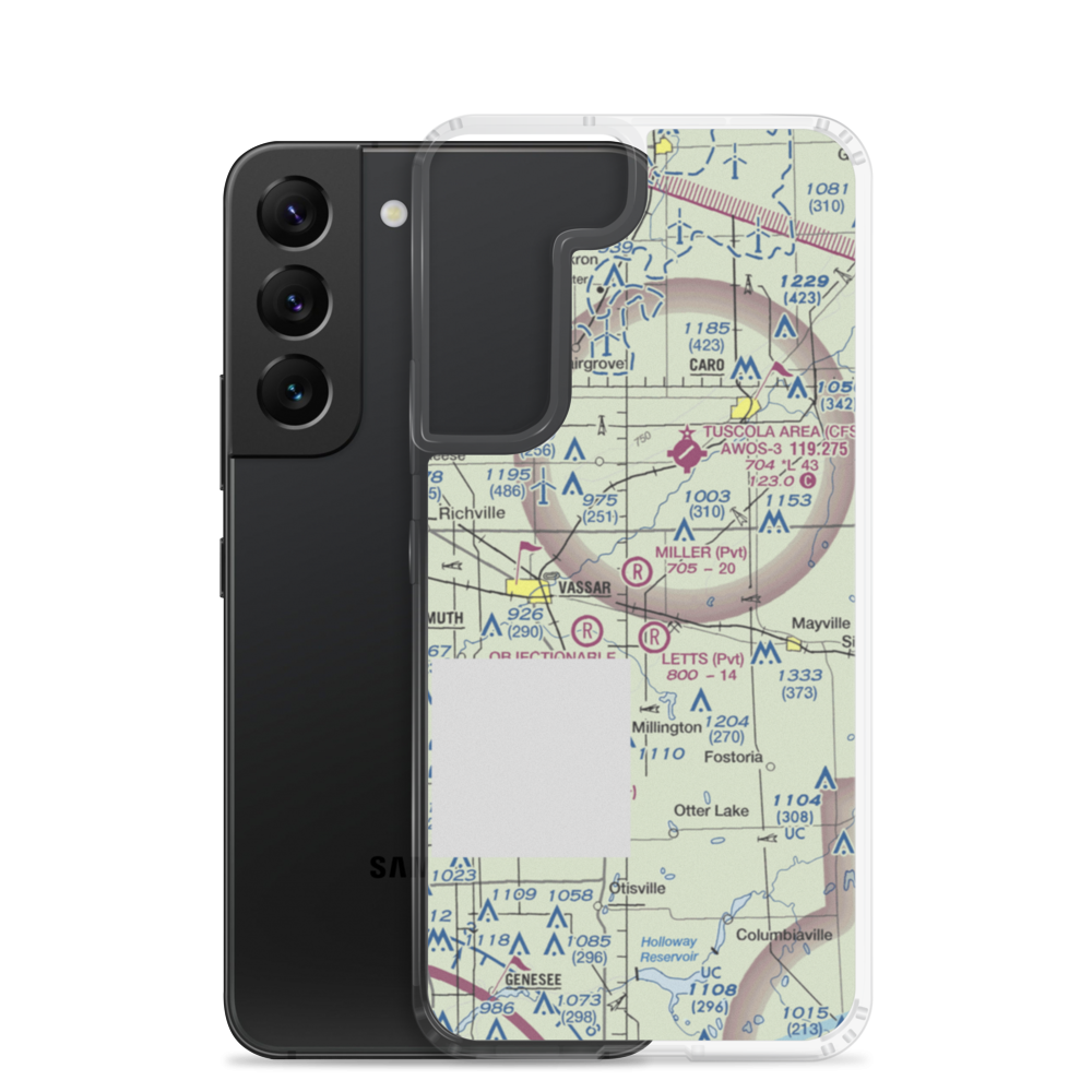 Miller Field (27MI) VFR Sectional Samsung Case Samsung Galaxy S22 model shown