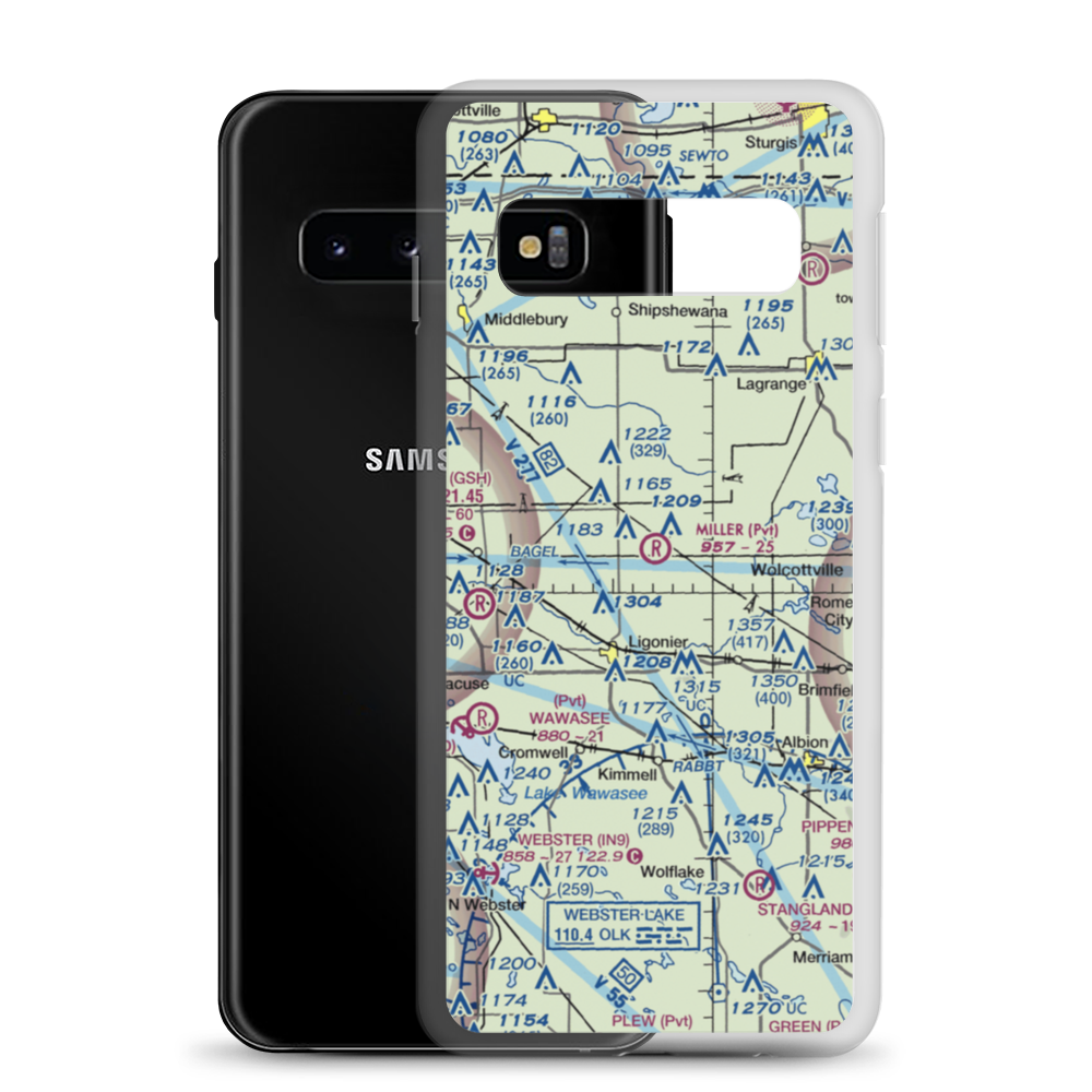 Miller Field (39II) VFR Sectional Samsung Case Samsung Galaxy S10 model shown