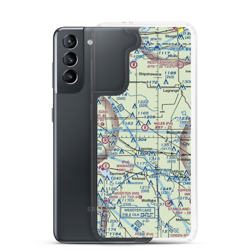 Miller Field (39II) VFR Sectional Samsung Case Samsung Galaxy S21 model shown