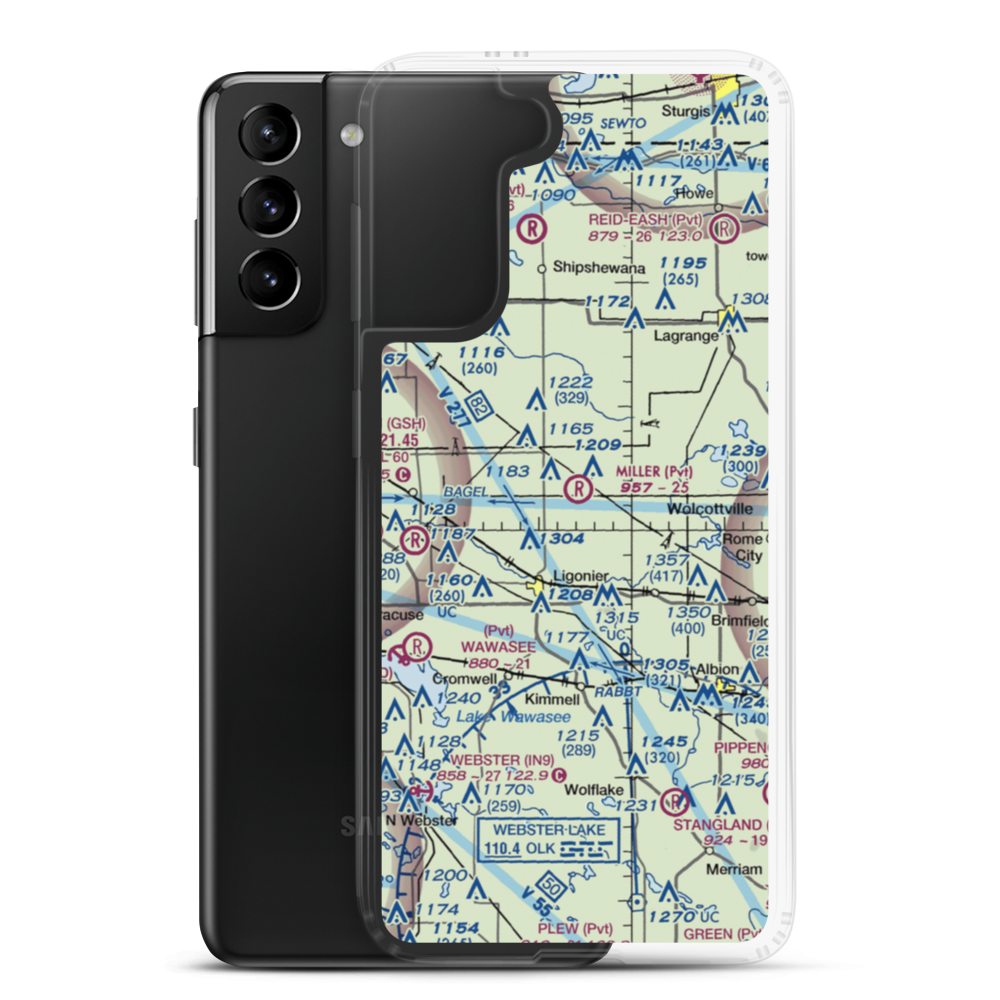Miller Field (39II) VFR Sectional Samsung Case Samsung Galaxy S21 Plus model shown
